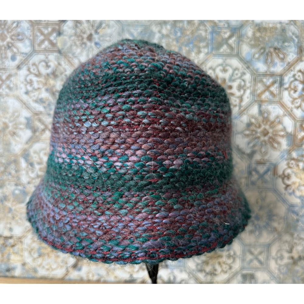 David & Young Knit Bucket Hat Wool Blend Womens OS Multi Color Excellent